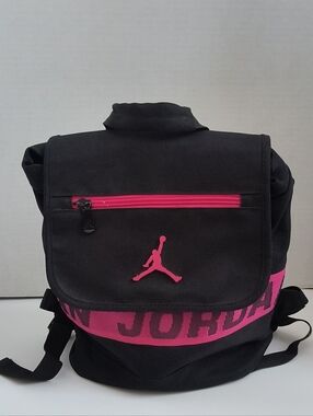 Nike Air Jordan  Small Backpack Black and Pink  Large Jumpman Logo